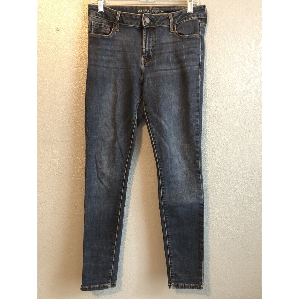 Old Navy Jeans 8 Regular Blue Rockstar Mid Rise Straight Leg Skinny‎ Denim Y2K